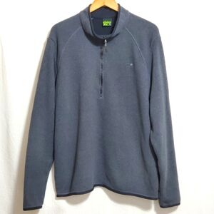 Koppen Half Zip Heavy Knit Fleece Pullover Gray Mens XLarge